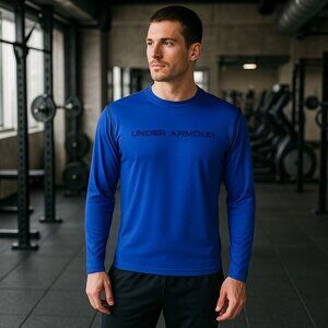 Under Armour Blue All-Season Gear Long Top M Performance Layer Athletic Fit